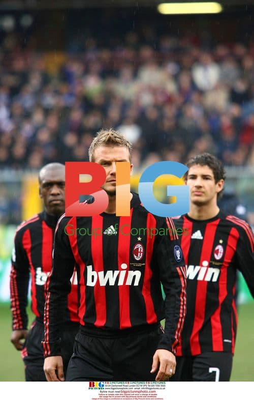 David Beckham at AC Milan vs Sampdoria match