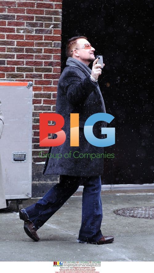 Bono of U2 at 'Late Show with David Letterman'