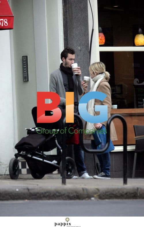 Edith Bowman and Tom Smith out with baby Rudy