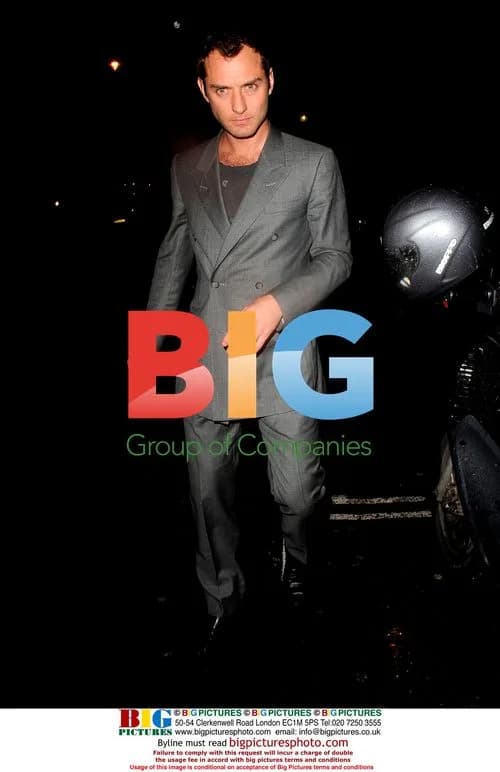 Jude Law arrives at party with mystery woman