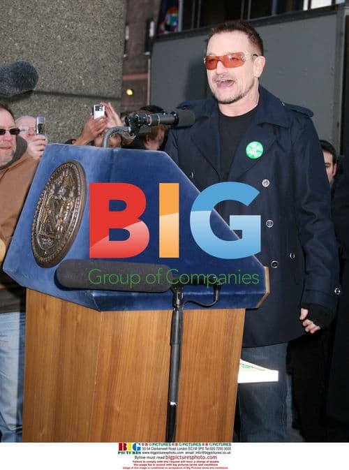 BONO Attends U2 Way Name Change in NYC