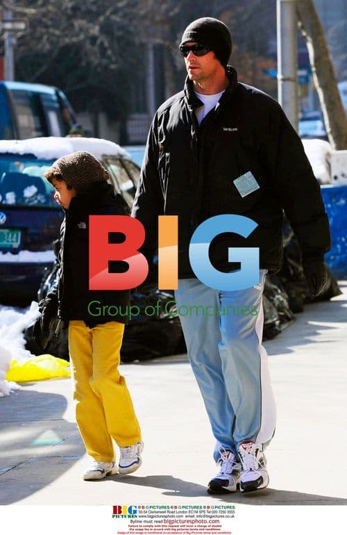 Hugh Jackman and Son in NY