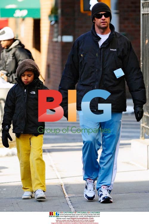 Hugh Jackman and Son Out in NYC