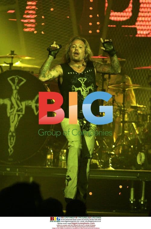Vince Neil with Motley Crue performs in concert