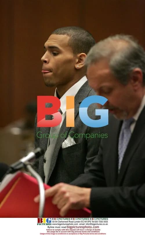 Chris Brown in Court