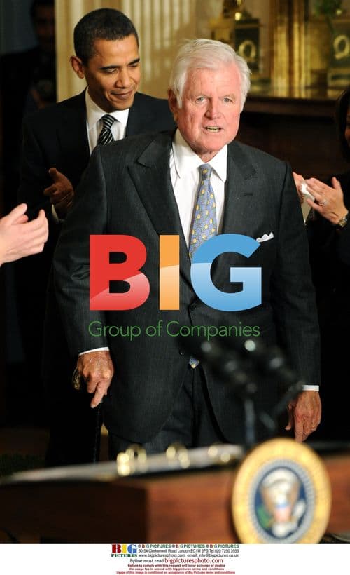 Sen. Kennedy and Pres. Obama at White House health reform event