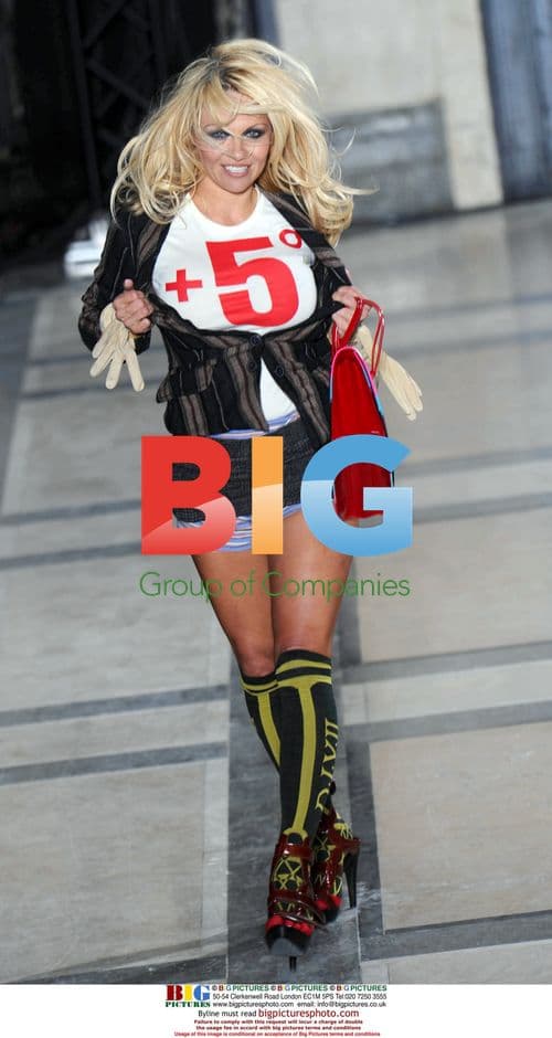 Pamela Anderson Walks Vivienne Westwood Runway