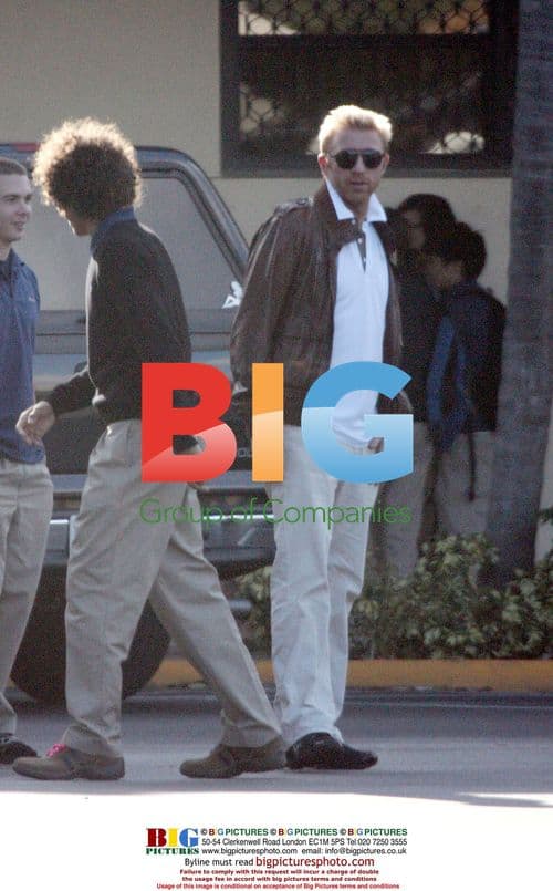 Boris Becker Picks Up Kids from School