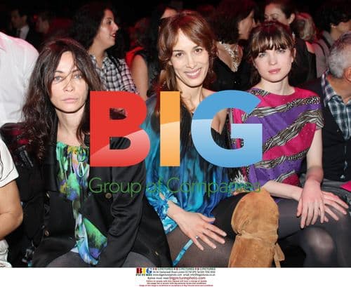 Emmanuelle Beart, Cecile Cassel and Dolores Chaplin at Emanuel Ungaro Fashion Show