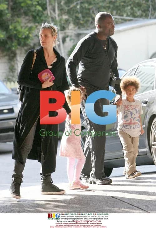 Heidi Klum and Seal with kids at doctor's visit