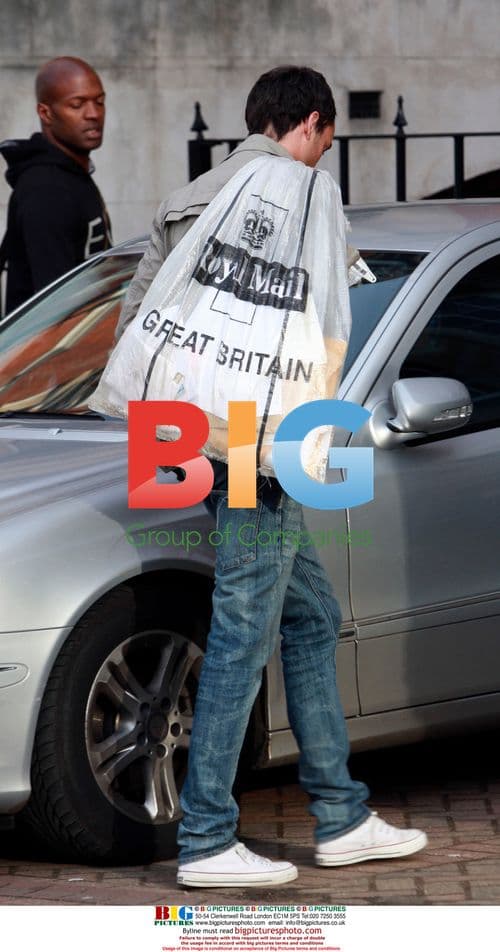 Jack Tweed and Kevin Adams Leaving Hospital with Jade's Mail