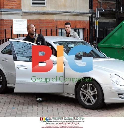 Jack Tweed and Kevin Adams leaving hospital