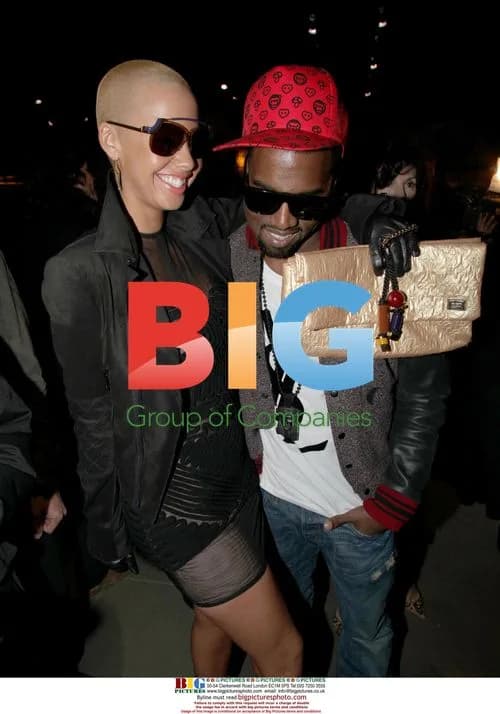 Kanye West and Amber Rose at Givenchy