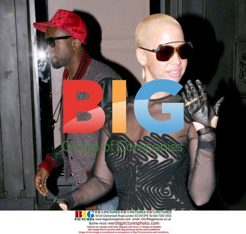 Kanye West and Amber Rose at Sonia Rykiel Show