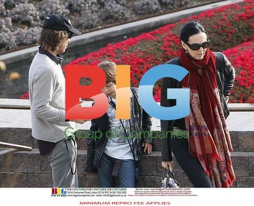 Mick Jagger and family at Getty Center