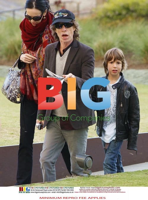 Mick Jagger and Family at Getty Center