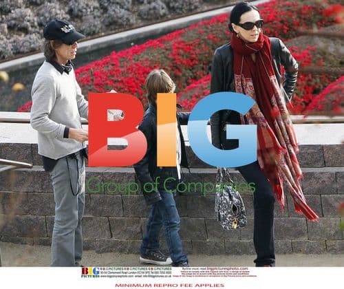 Mick Jagger and family in LA