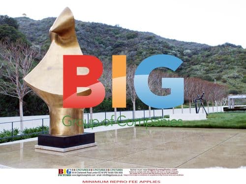 Mick Jagger and family at Getty Center