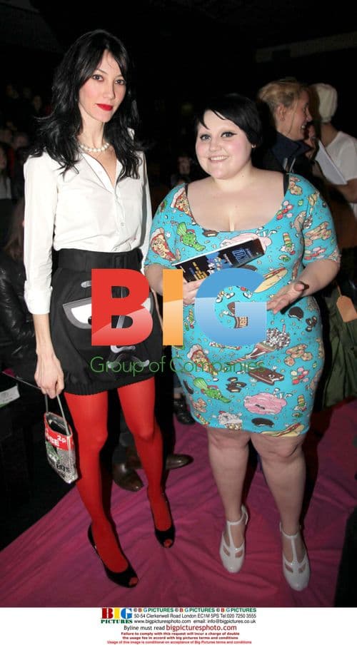 Beth Ditto and Mareva Galanter at Castelbajac Fashion Show