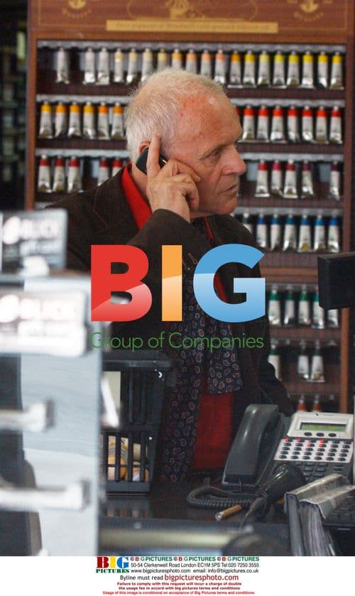 Sir Anthony Hopkins shops at Blick Art, Los Angeles