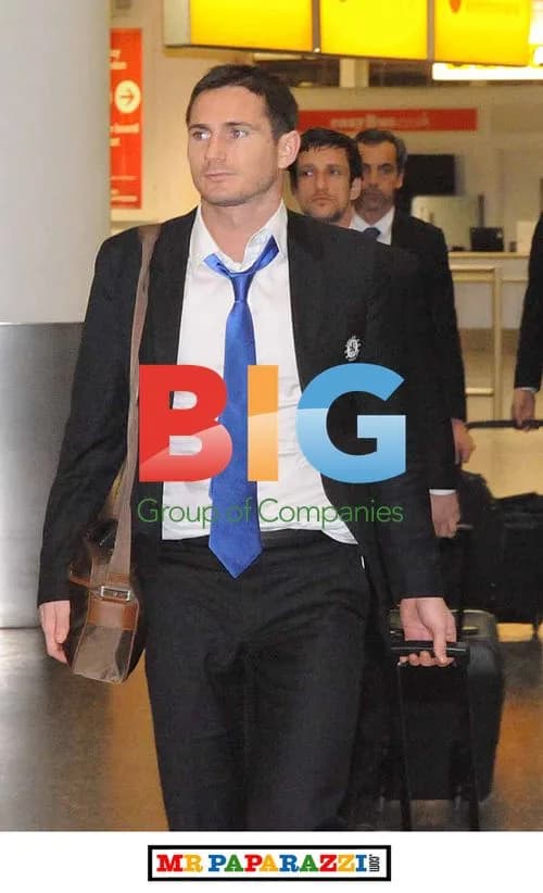 Chelsea players arrive at Gatwick Airport