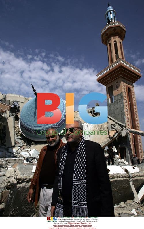 George Galloway visits destroyed Islamic school in Gaza