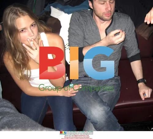 Zack Braff and Esti Ginsburg at party