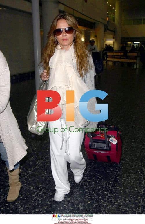 Geri Halliwell and Daughter at London Airport