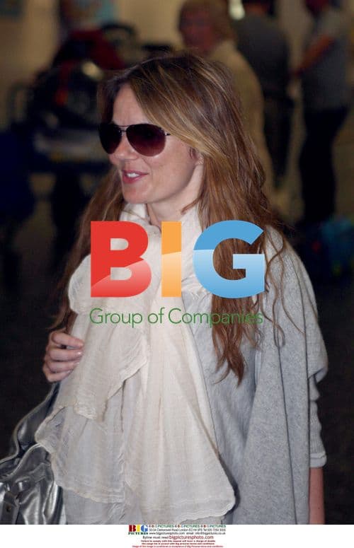 Geri Halliwell and Daughter at Airport