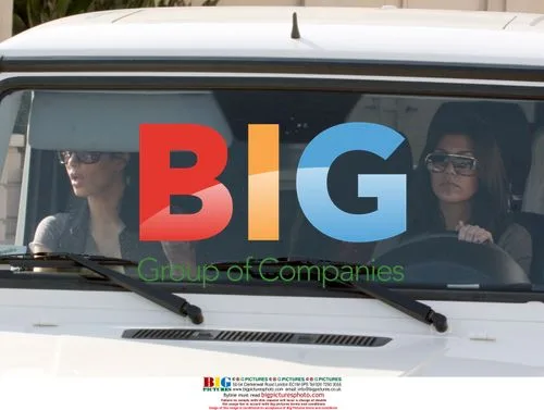 Kim and Kourtney Kardashian out shopping in Beverly Hills