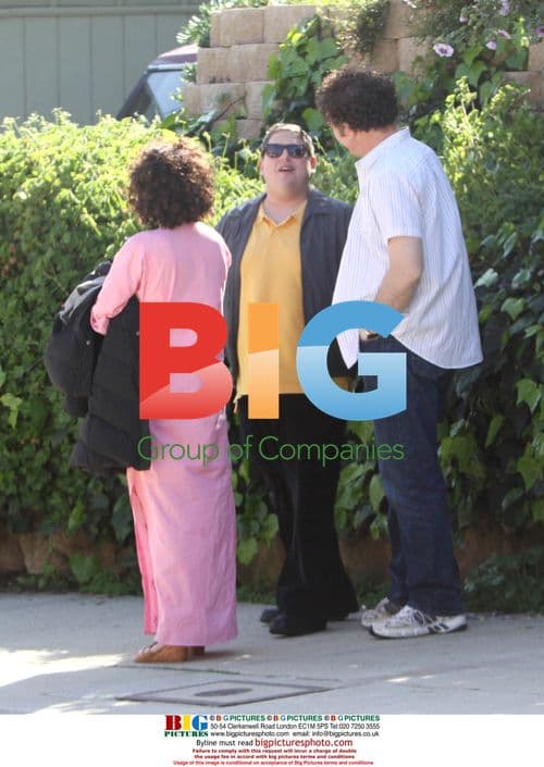 Marisa Tomei on movie set with co-stars