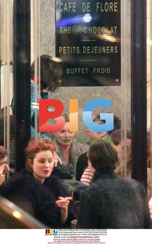 Kate Moss and Jamie Hince at Cafe de Flore