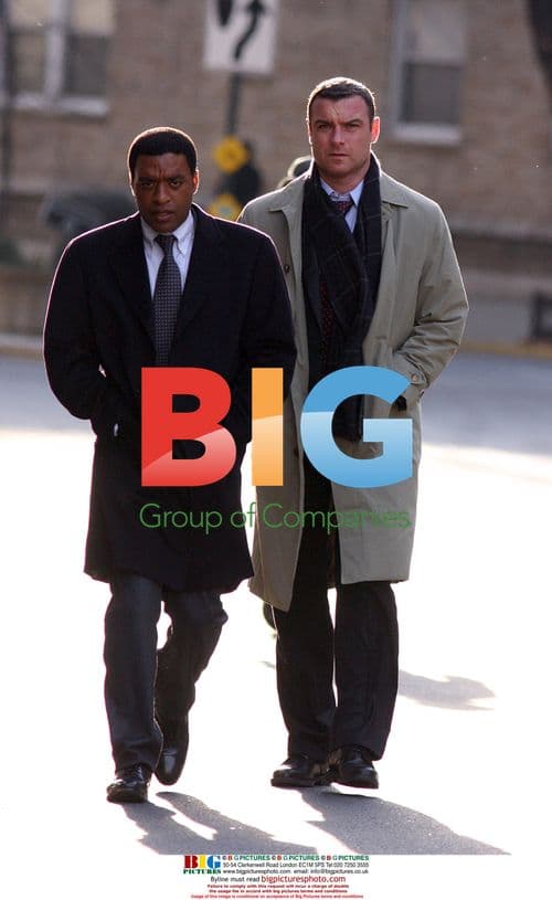 Chiwetel Ejiofor and Liev Schreiber on 'Salt' set