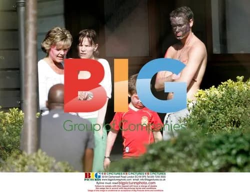 Jade Goody's friends and family at her home