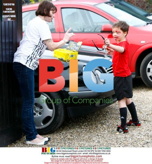 Jade Goody's friends and family at her home