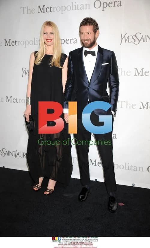 Claudia Schiffer and Stefano Pilati at The Met Opera Gala