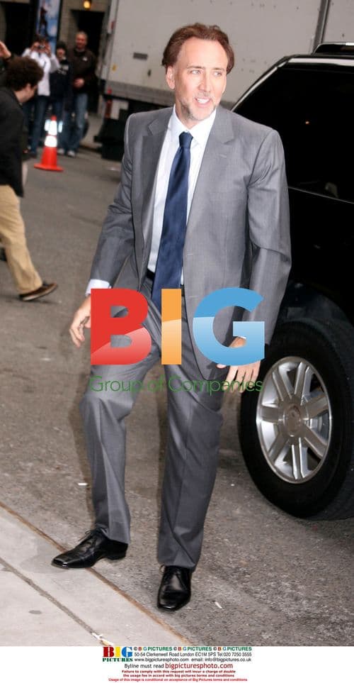 Nicolas Cage arrives for 'The Late Show'