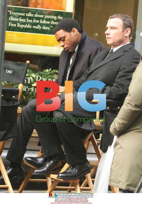 Chiwetel Ejiofor and Liev Schreiber on 'Salt' set