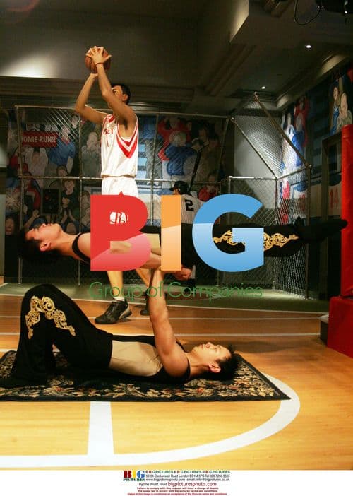 Acrobats perform as Yao Ming wax figure unveiled