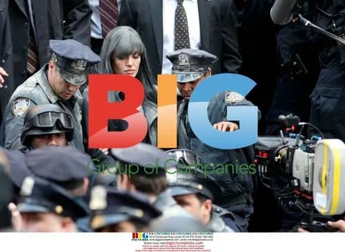 Angelina Jolie films "Salt" scene in NYC