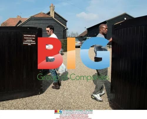 Jack Tweed and Kevin Adams at Jade Goody's home
