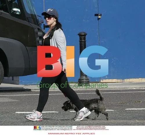Natalie Cassidy spotted out walking dog