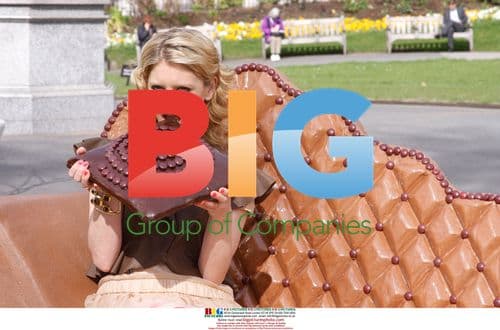 Emilia Fox Relaxes on Chocolate Sofa