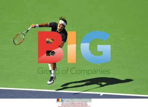 Gavin Rossdale watches Roger Federer at Indian Wells