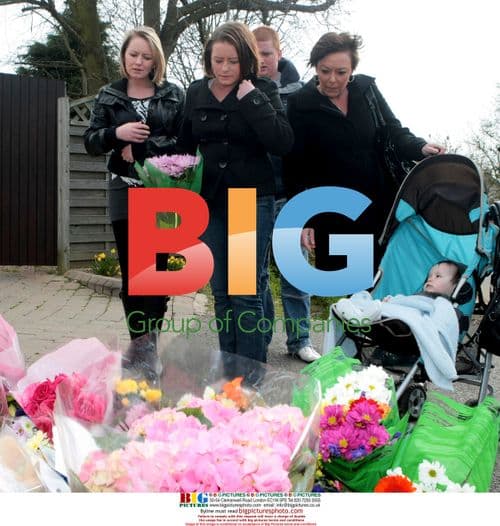 Flowers left outside Jade Goody's home