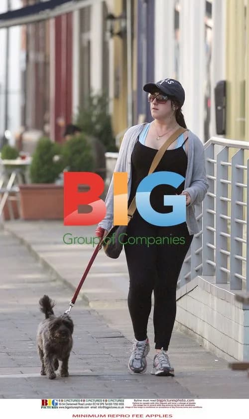 Natalie Cassidy Out Walking Dog