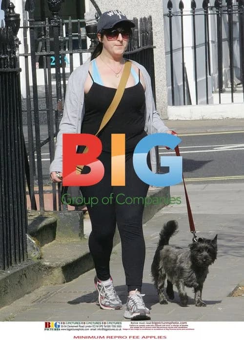Natalie Cassidy spotted out walking dog