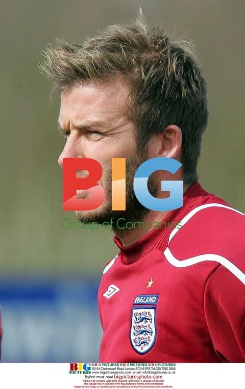 David Beckham at England training session