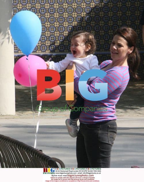 Justine Bateman and Son in Park