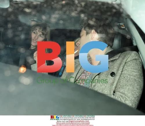 Mark Ronson and girlfriend leaving party